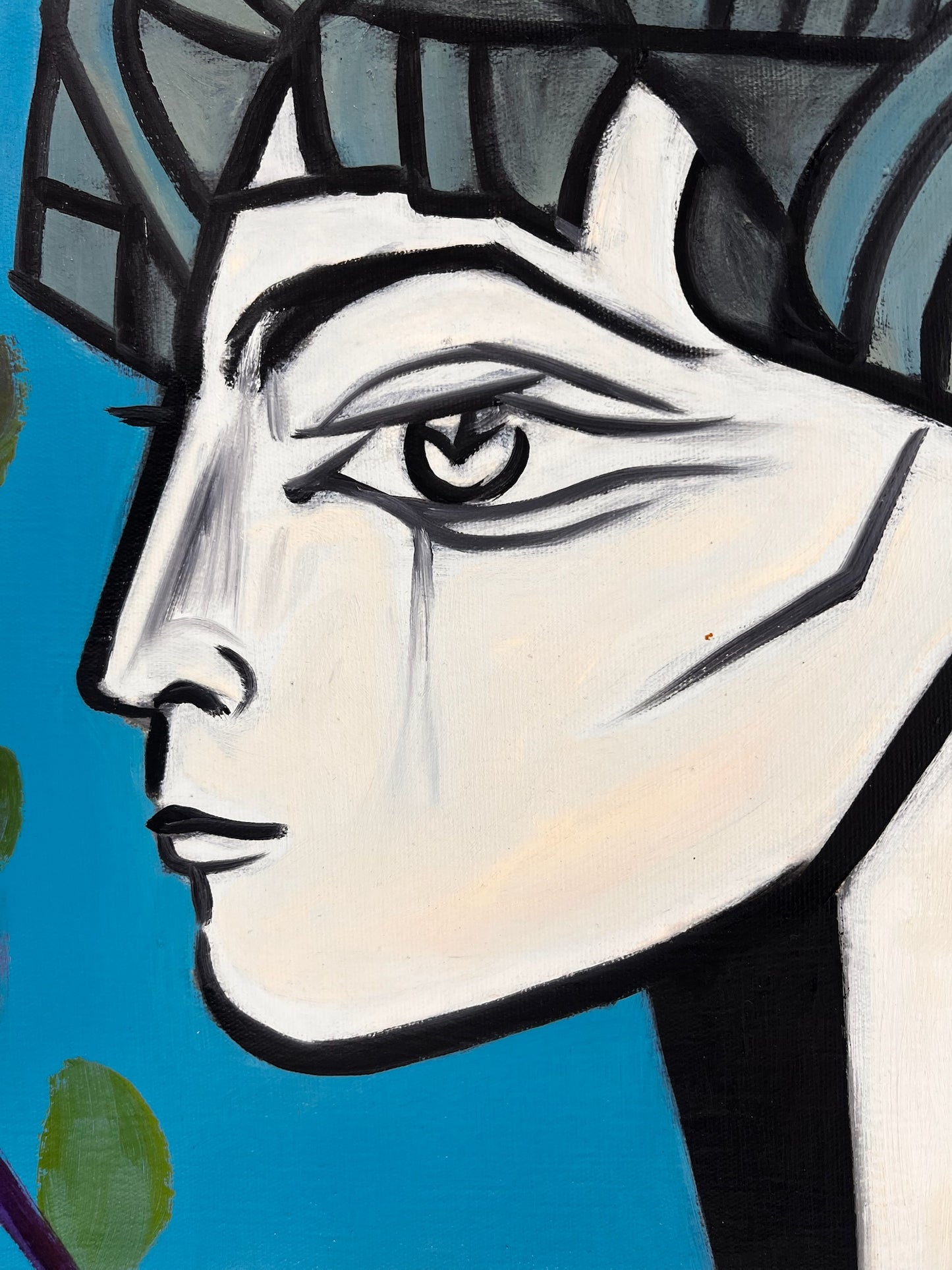 Picasso - Jacqueline avec fleur – Peinture à la main