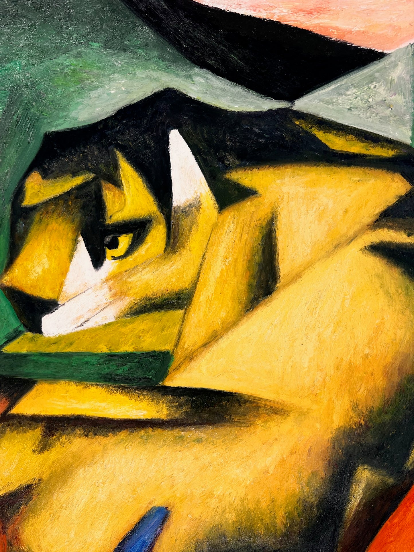 Tigre – Peinture à l'huile expressionniste peinte à la main sur toile (64 × 80 cm)