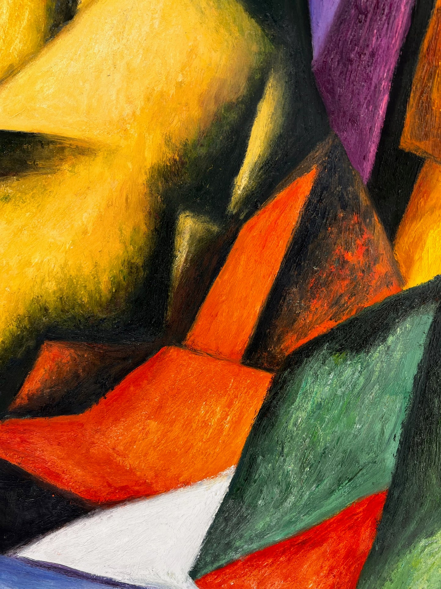 Tigre – Peinture à l'huile expressionniste peinte à la main sur toile (64 × 80 cm)