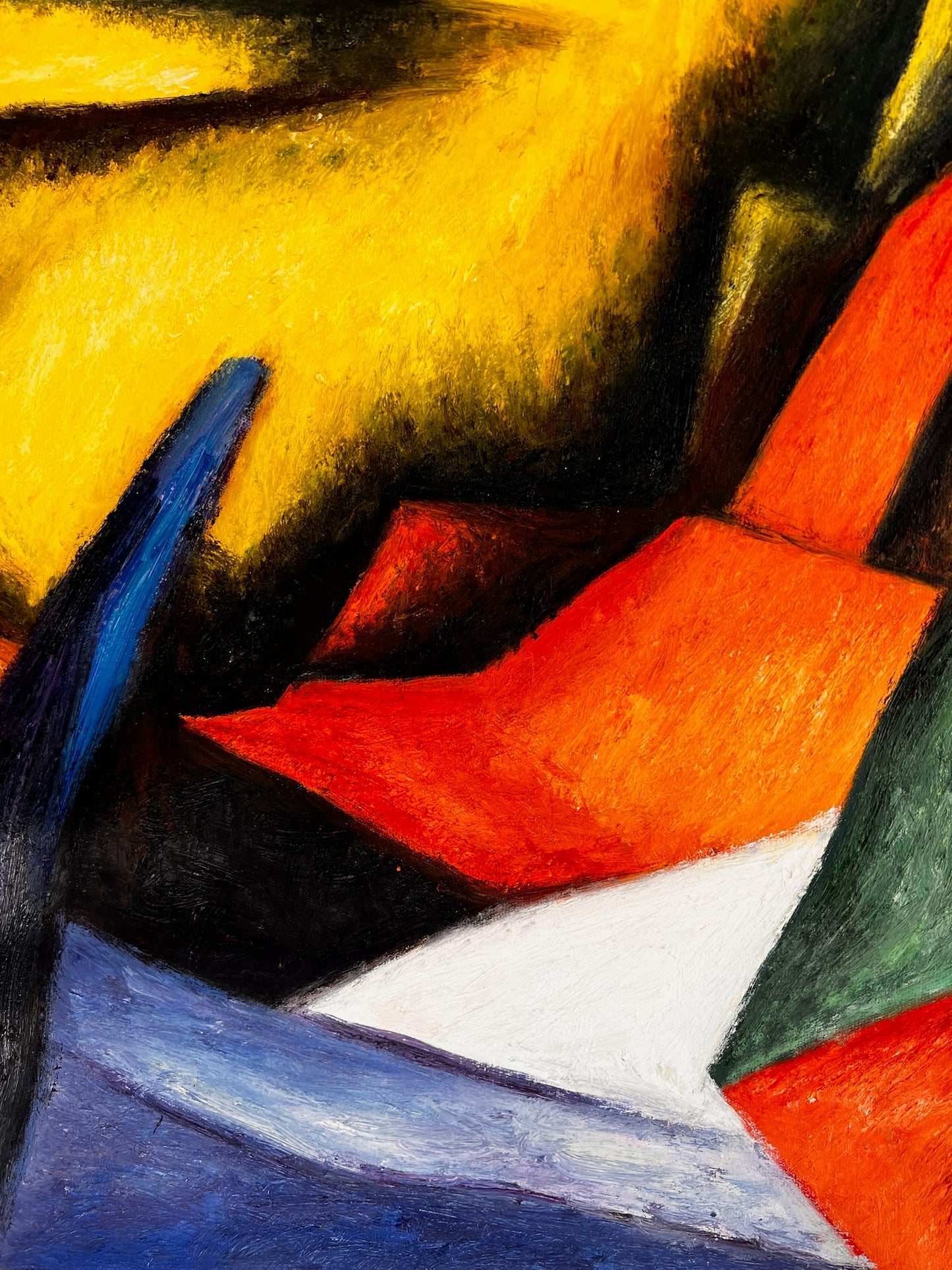 Tigre – Peinture à l'huile expressionniste peinte à la main sur toile (64 × 80 cm)
