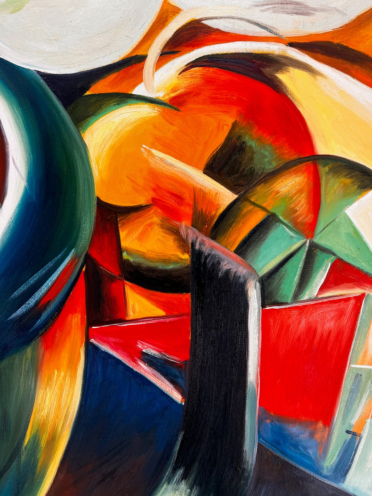 Le Mandrill – Peinture à l'huile expressionniste peinte à la main sur toile (60 × 80 cm)