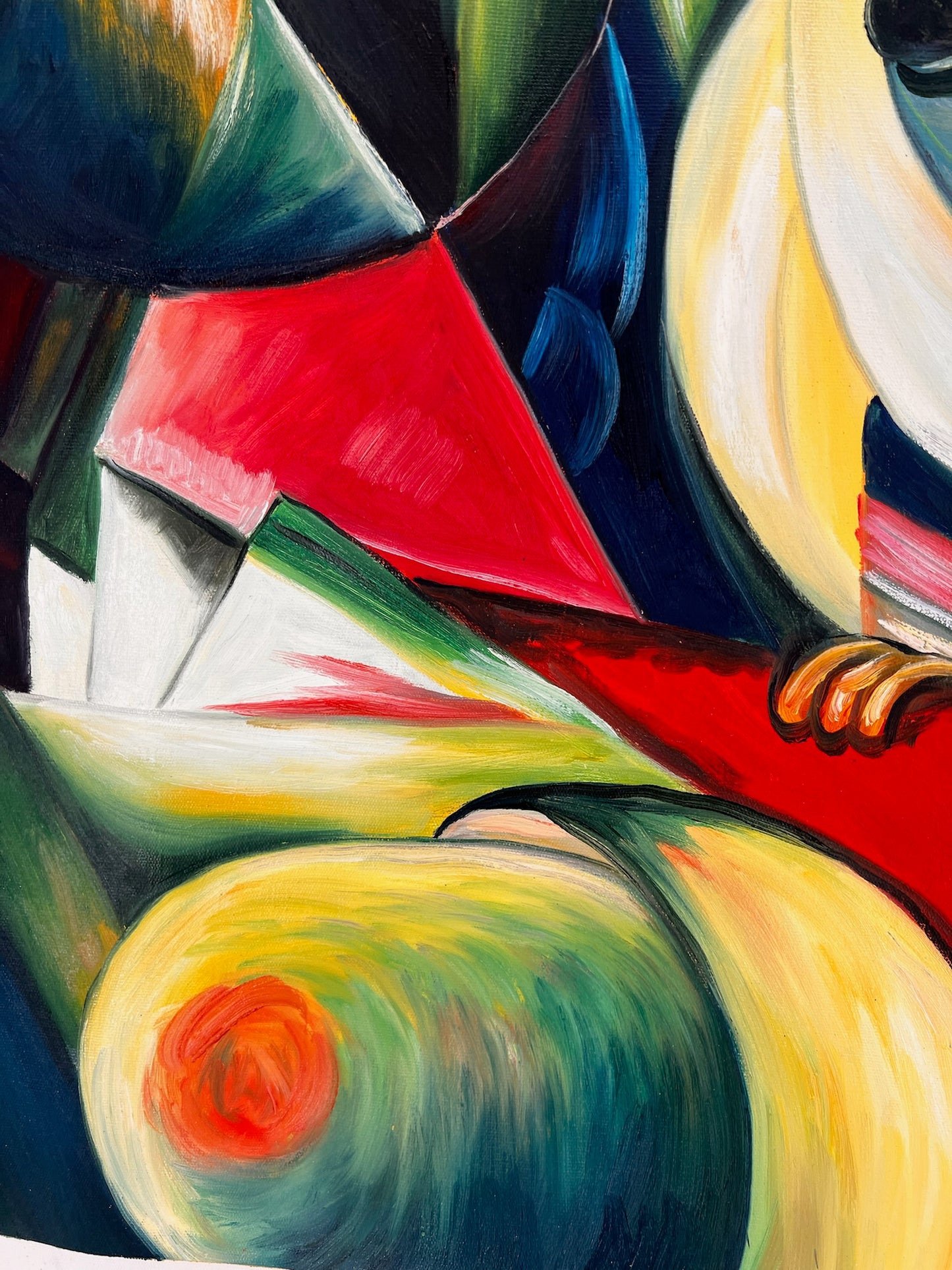Le Mandrill – Peinture à l'huile expressionniste peinte à la main sur toile (60 × 80 cm)
