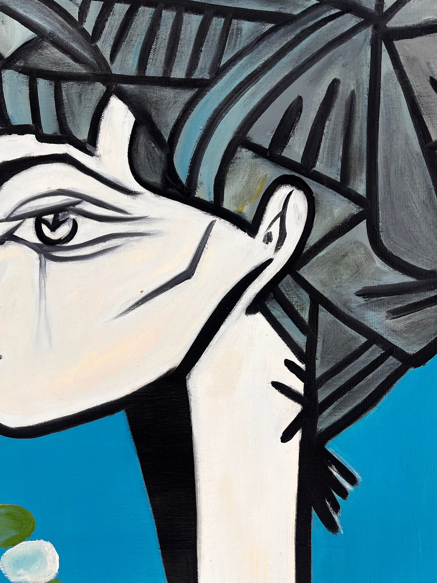 Picasso - Jacqueline avec fleur – Peinture à la main