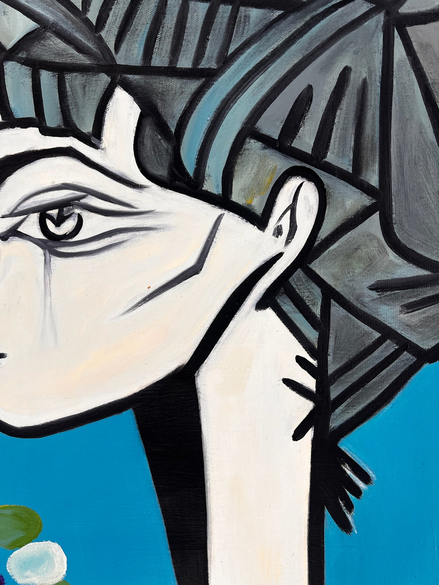 Picasso - Jacqueline avec fleur – Peinture à la main