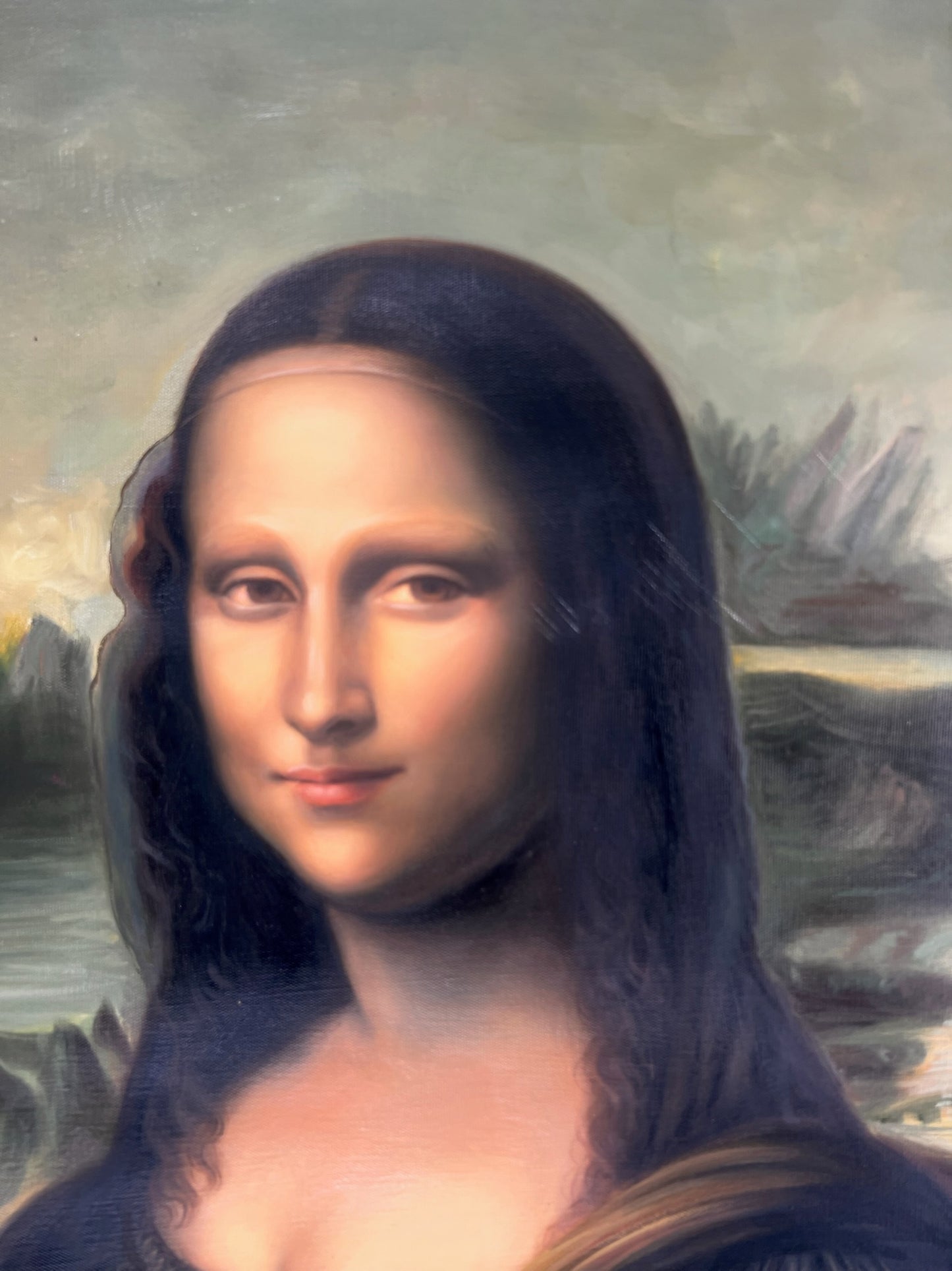 Mona Lisa – Peinture à l'huile Renaissance peinte à la main sur toile (60 × 80 cm)