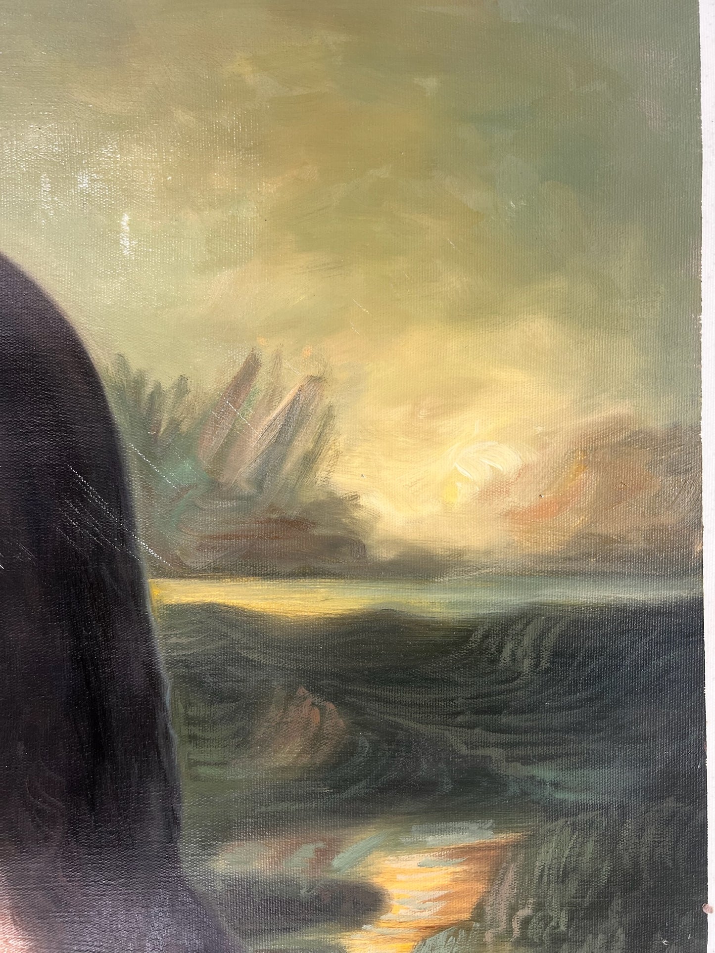 Mona Lisa – Peinture à l'huile Renaissance peinte à la main sur toile (60 × 80 cm)