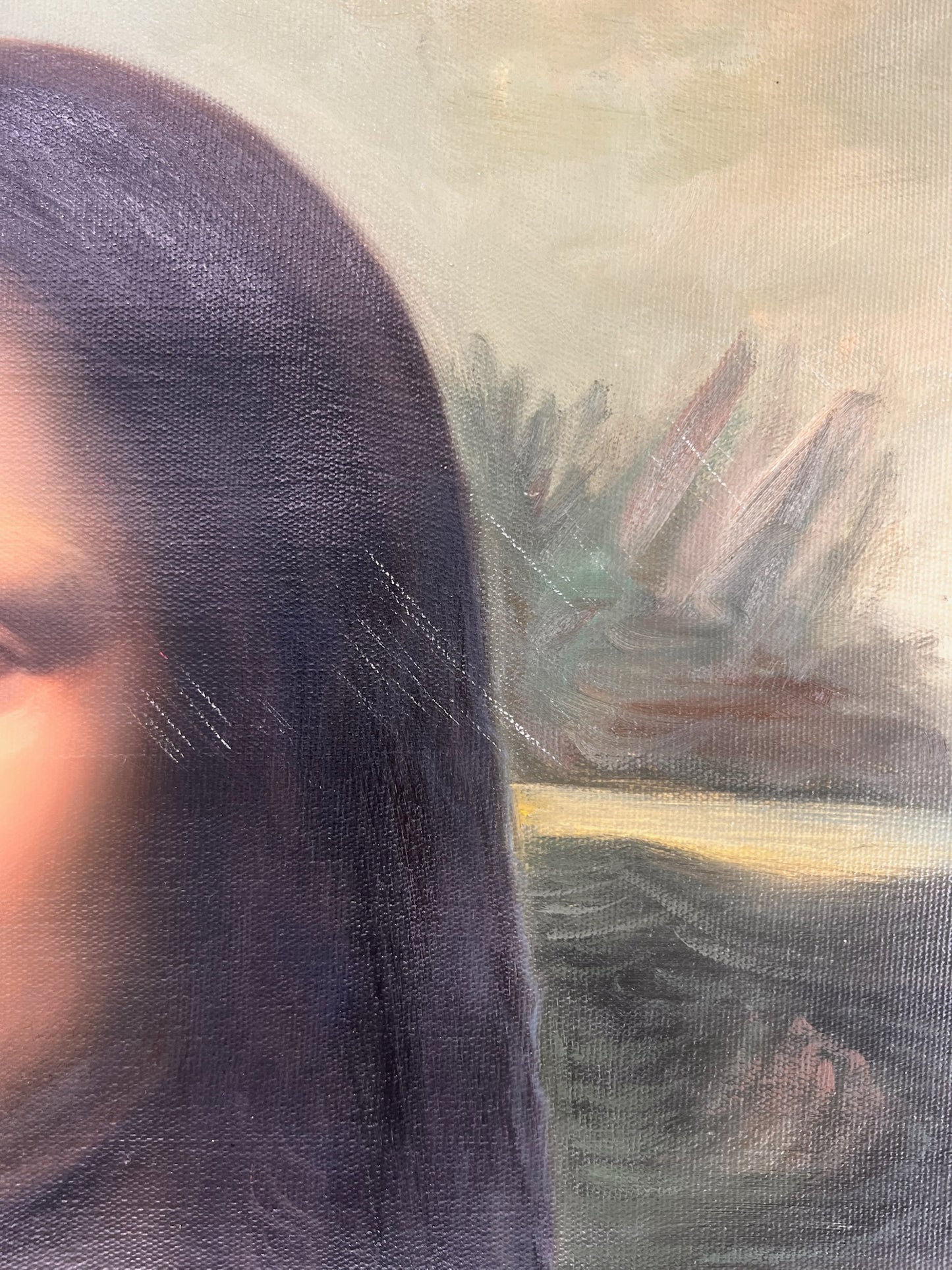 Mona Lisa – Peinture à l'huile Renaissance peinte à la main sur toile (60 × 80 cm)