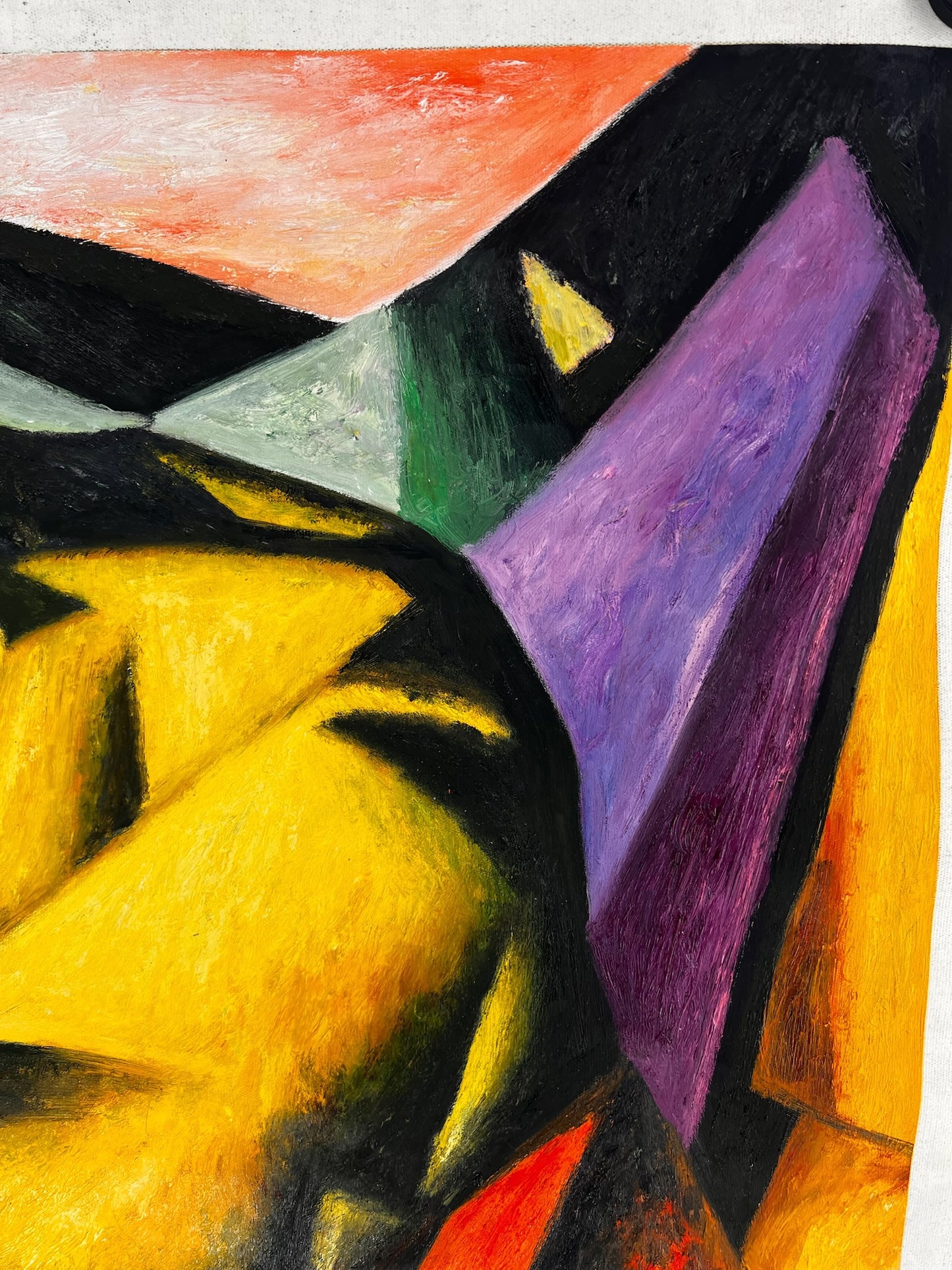 Tigre – Peinture à l'huile expressionniste peinte à la main sur toile (64 × 80 cm)