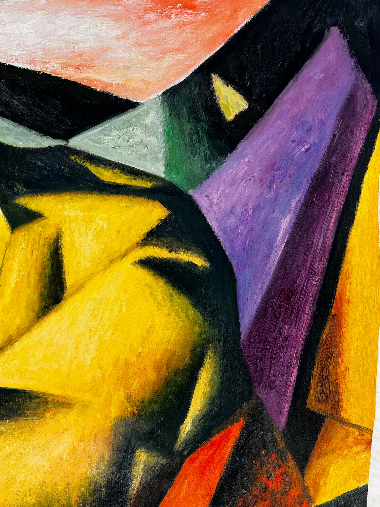 Tigre – Peinture à l'huile expressionniste peinte à la main sur toile (64 × 80 cm)