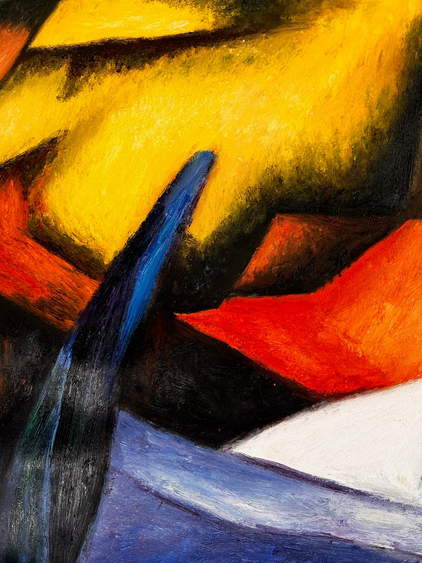 Tigre – Peinture à l'huile expressionniste peinte à la main sur toile (64 × 80 cm)