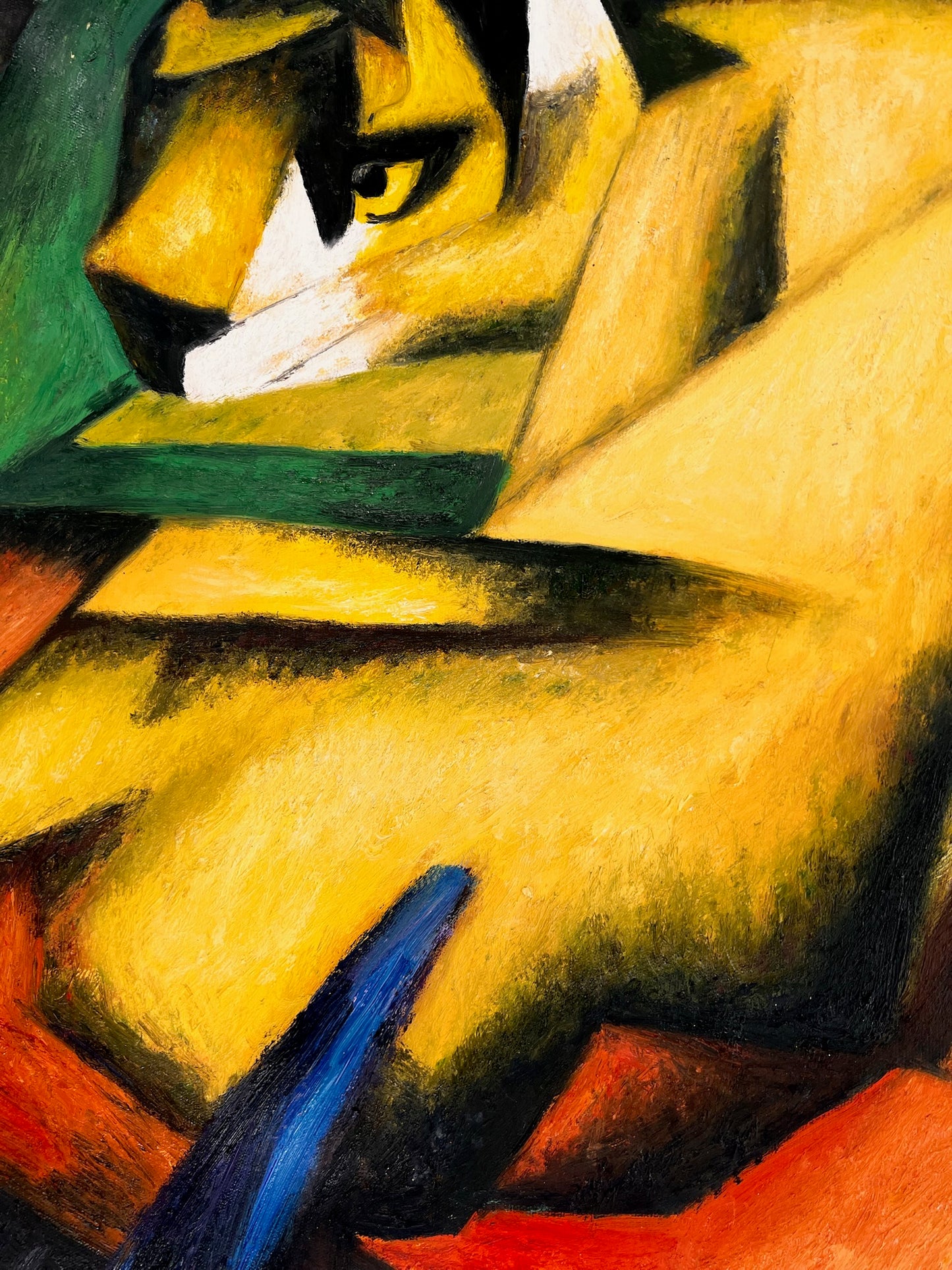 Tigre – Peinture à l'huile expressionniste peinte à la main sur toile (64 × 80 cm)