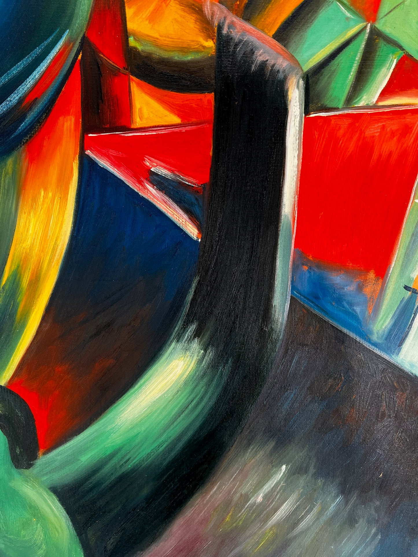 Le Mandrill – Peinture à l'huile expressionniste peinte à la main sur toile (60 × 80 cm)