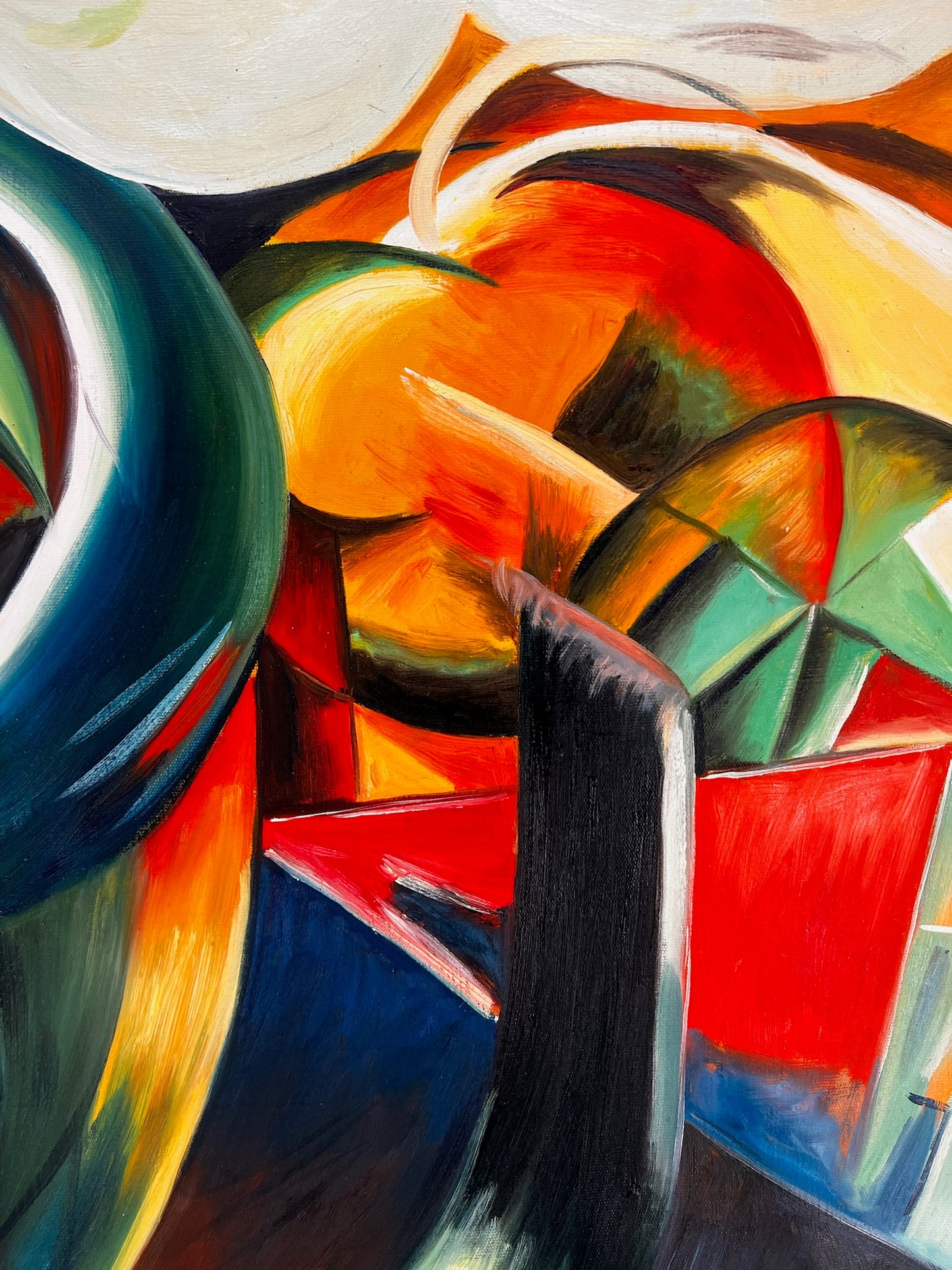 Le Mandrill – Peinture à l'huile expressionniste peinte à la main sur toile (60 × 80 cm)
