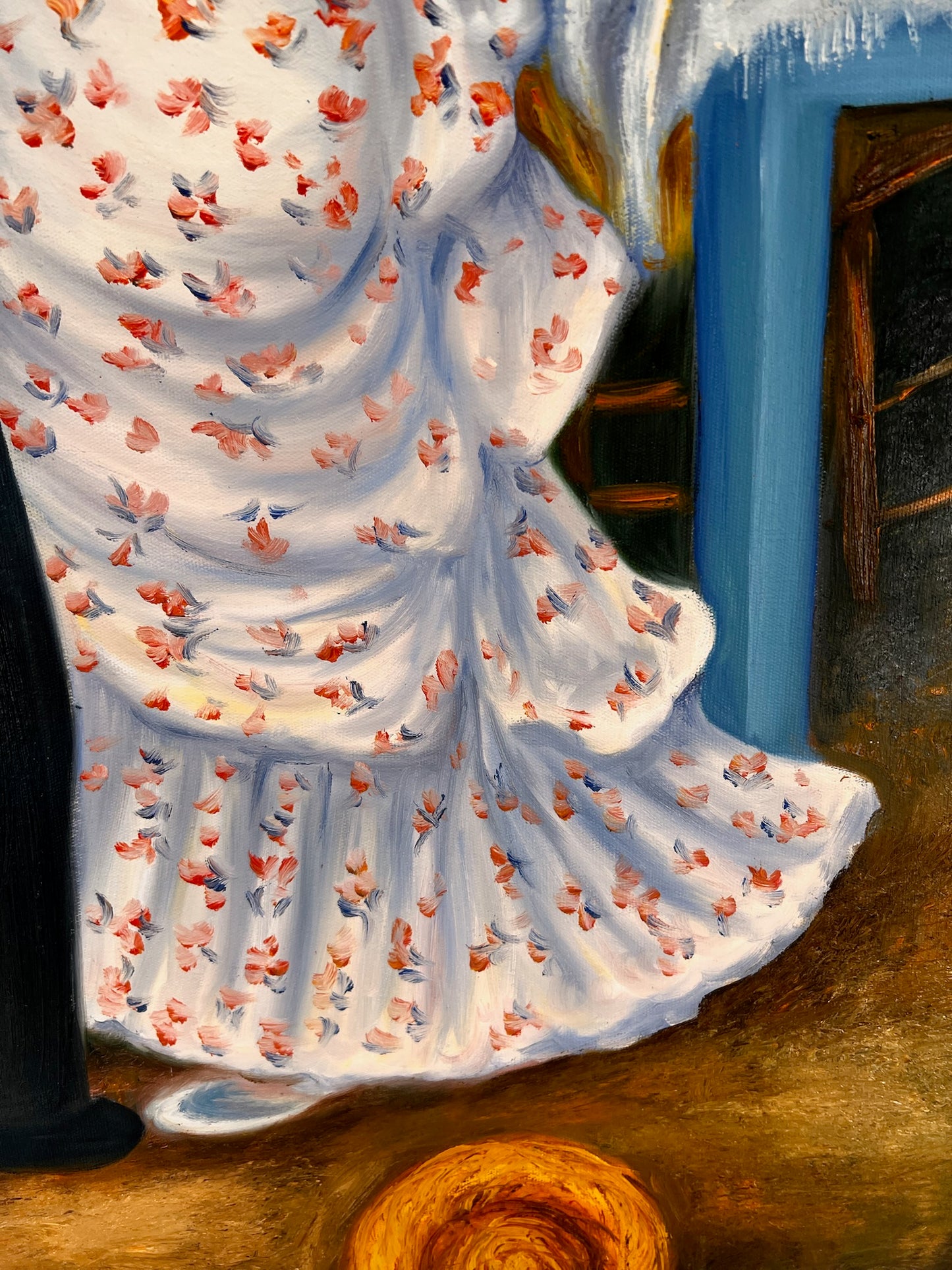 Danse à Bougival (d'après Pierre-Auguste Renoir) – Peinture à l'huile impressionniste sur toile peinte à la main (60 × 80 cm, encadrée)
