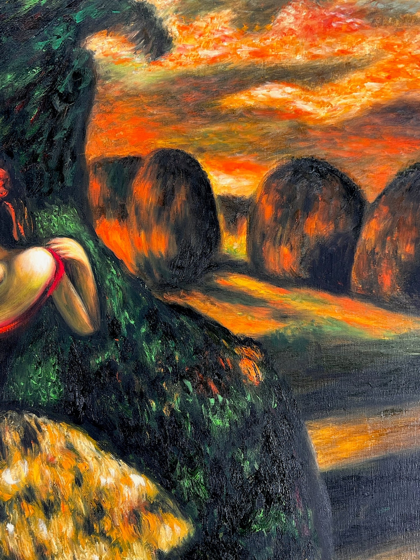 Les Danseurs au Soleil – Peinture à l'huile impressionniste sur toile peinte à la main (60 × 80 cm)