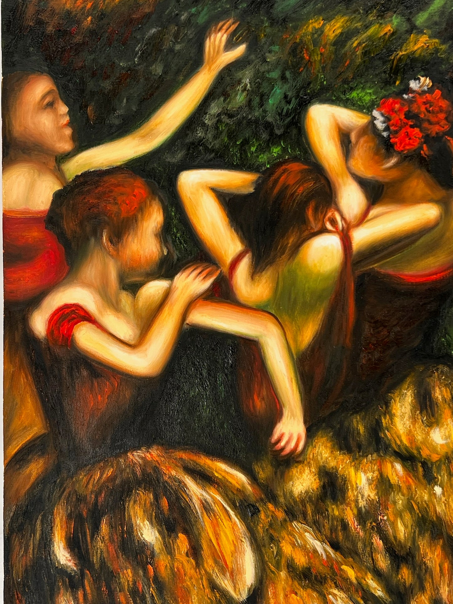 Les Danseurs au Soleil – Peinture à l'huile impressionniste sur toile peinte à la main (60 × 80 cm)
