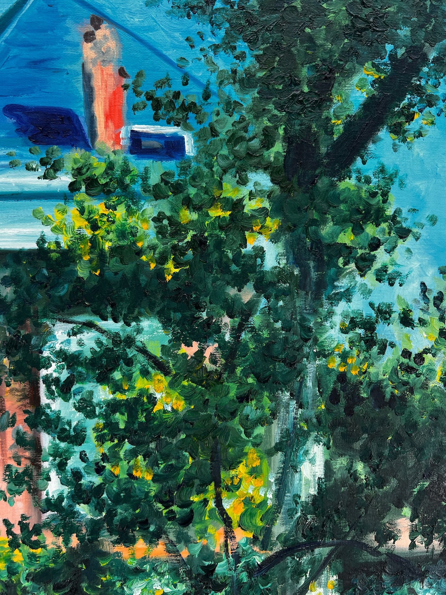 Femme dans le Jardin (après Édouard Manet) – Huile Impressionniste Peinte à la Main sur Toile (60 × 80 cm)