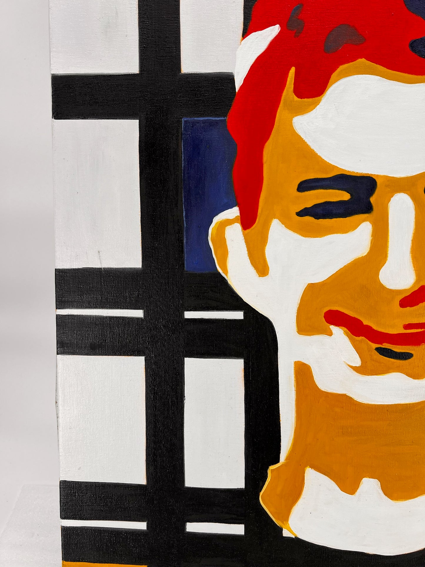 Piet Mondrian – Manface – Peinture Abstraite à l'Huile sur Toile Peinte à la Main (60 × 80 cm)