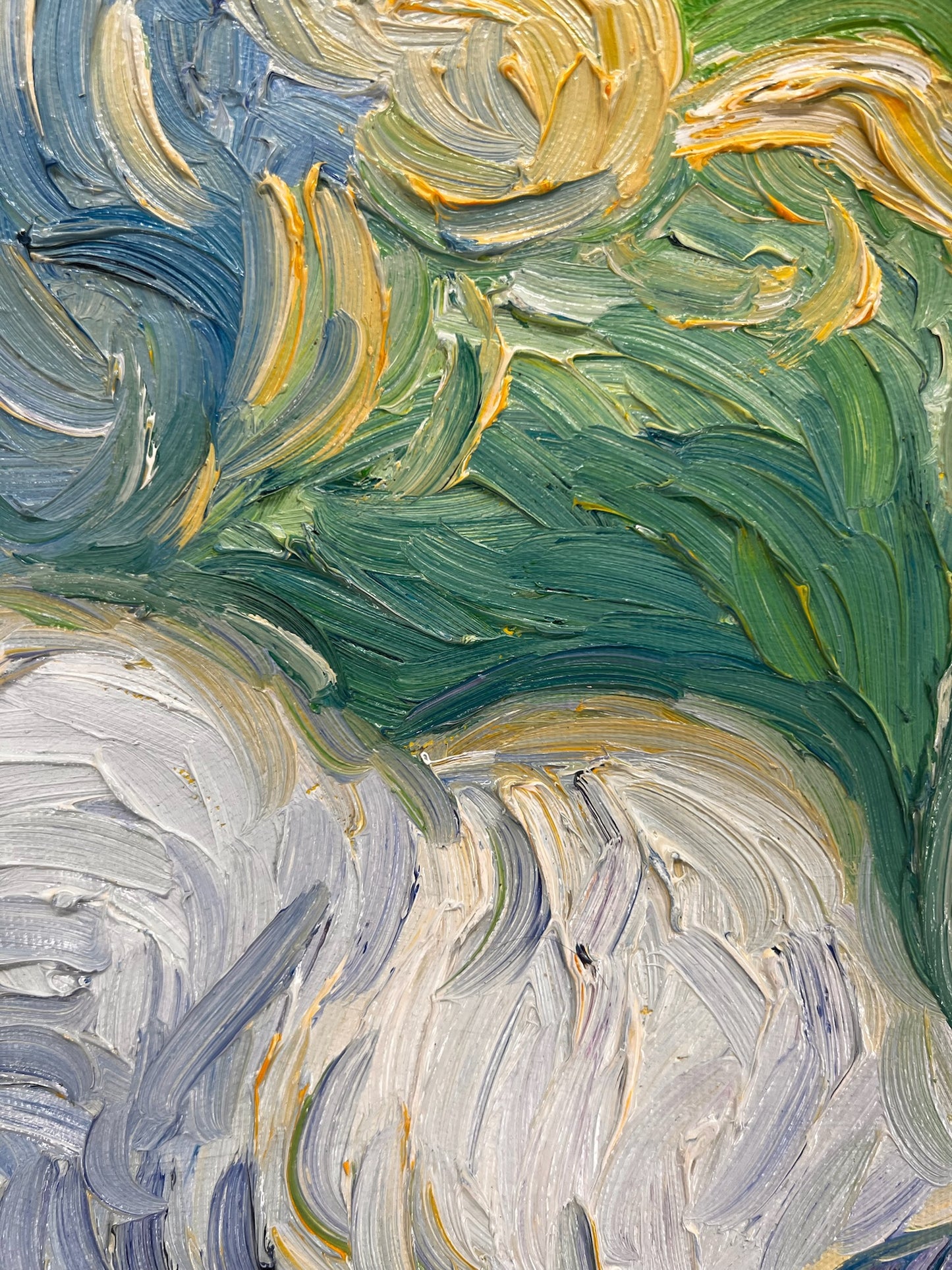 Peinture à la main de Van Gogh Champ de blé avec cyprès : peinture à l'huile post-impressionniste sur toile
