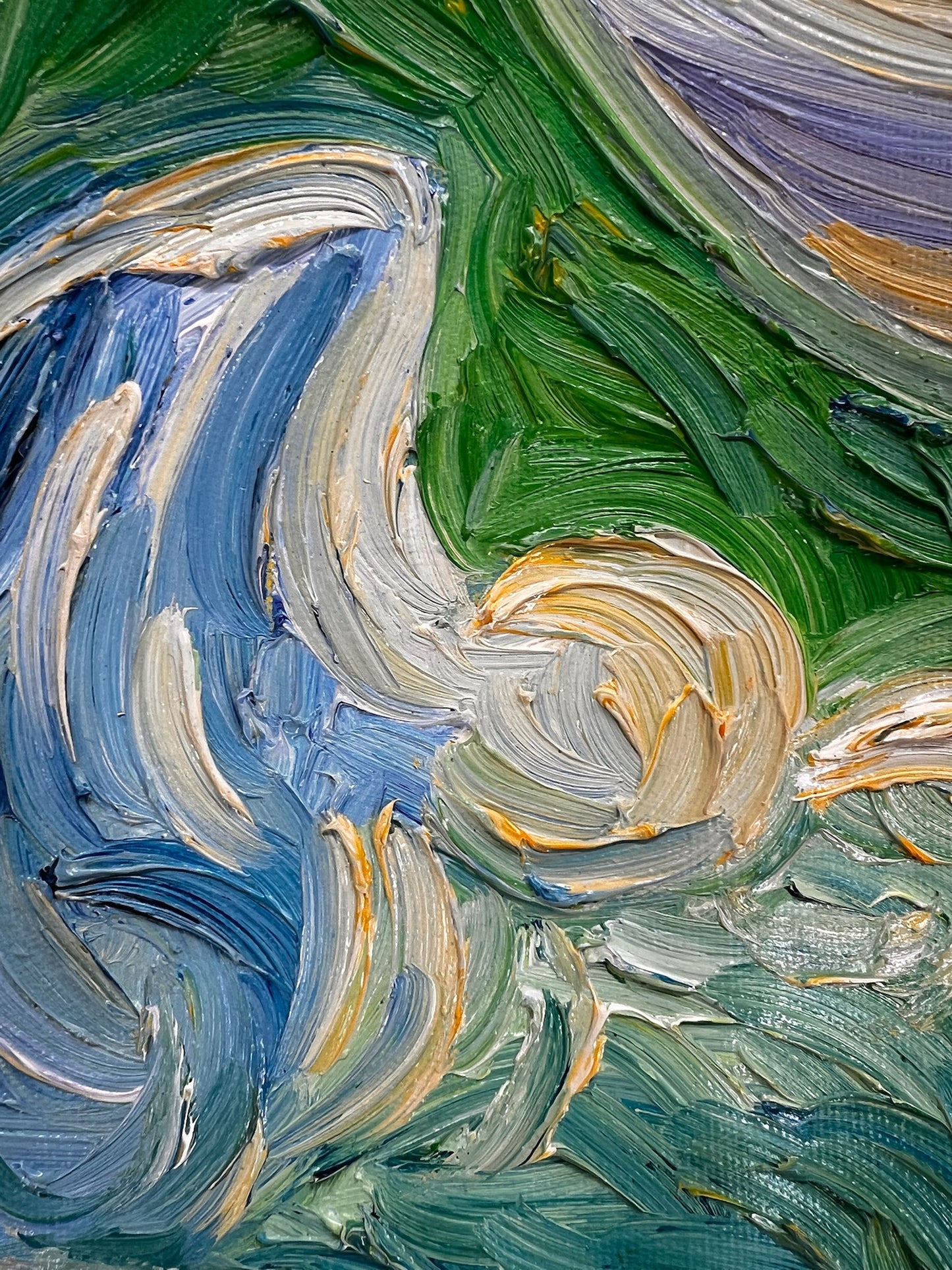 Peinture à la main de Van Gogh Champ de blé avec cyprès : peinture à l'huile post-impressionniste sur toile